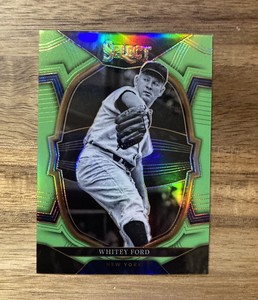 2023 Panini Select Baseball Whitey Ford New York Yankees Green Prizm /75