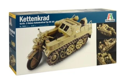 Italeri 7404 - NSU Hk 101 Kettenkrad WWII Veicolo - 1/9 Scala Plastica Kit T48 - Immagine 1 di 4