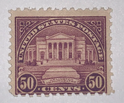 Sellos de viaje: estampillas de Estados Unidos de 1931 # 701 como nuevas sin bisagra 50 centavos anfiteatro Arlington Foto 1 de 4