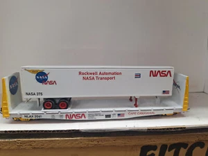 ROUNDHOUSE H0 60FT CUSTOM NASA BULKHEAD FLAT CAR & LOAD - Picture 1 of 10