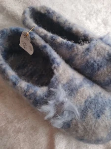 Filzpantoffeln Filzschuhe Hausschuhe, Kinderschuhe Gr.34/35 Blau - Bild 1 von 3