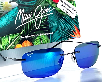 NUEVO Gafas de sol Maui Jim OHAI Gunmetal POLARIZADAS azul Hawaii lente espejo B334-02D Foto 1 de 4