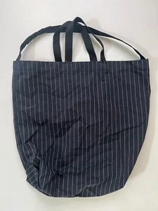 NWOT Engineered Garments Carry All Tote Navy Pinstriped Canvas USA - Picture 1 of 2