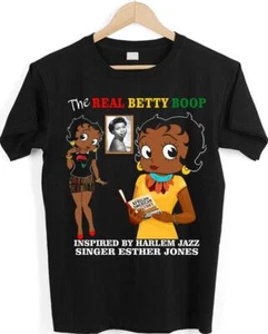 BETTY BOOP T-SHIRT, 2024 THE REAL ESTHER JONES. Black History Month T-Shirt... - Picture 1 of 2