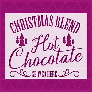 Christmas Chocolate Stencil – Holiday, Festive, Xmas, Sweet Treats, Seasonal Art - Picture 1 of 5