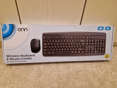 Onn Wireless Keyboard and Mouse Combo Full-size Numeric Keypad UK - Image 1 of 4