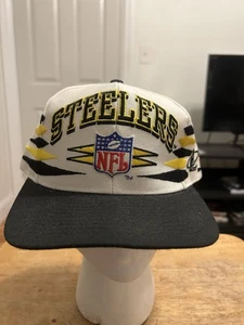 VINTAGE Pittsburgh Steelers Logo Athletic Diamond Cut Snapback Mütze Kappe NFL 1990er - Bild 1 von 10