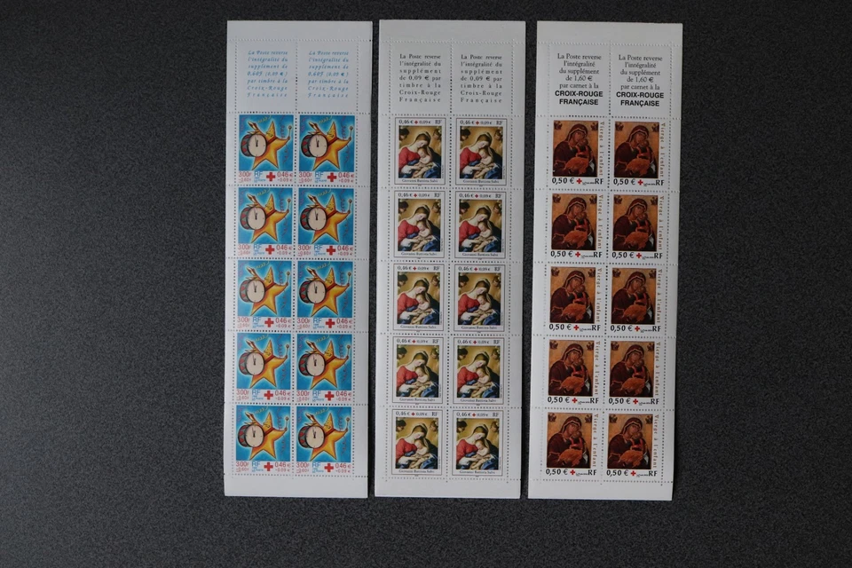 France lot de 03 Bande Carnet neuve** différentes non pliées - CROIX ROUGE - Photo 1/1