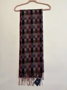 ballantrae Edinburgh Scarf 100% Lambswool New NWT Tassel Maroon Pink - Picture 1 of 5