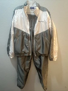 Chándales deportivos Reebok vintage años 90 mujer medio blanco plata gris cortavientos - Imagen 1 de 9