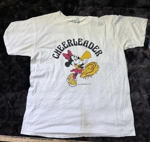 Vintage Minnie Mouse Size L Single Stitch Champion Cheerleader Shirt Made In USA - Picture 1 of 9