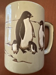 Vintage Otagiri Japan Pinguine Keramik Kaffeebecher Teetasse 10 Unzen handbemalt - Bild 1 von 12