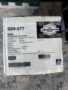 S89-577 - Consolidator Condenser Fan Motor/ US Motors 5458, 1/3-1/6 HP, 1075 RPM - Picture 1 of 1