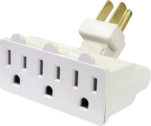 3 Outlet Swivel Wall Adapter [UL Listed]- Grounding Wall TAP 3 Prong- 7807AA - Picture 1 of 12