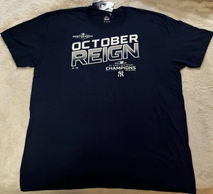 MLB NY New York Yankees 2019 October Reign Mens Adult Majestic T-Shirt 2XL NWT - Picture 1 of 4