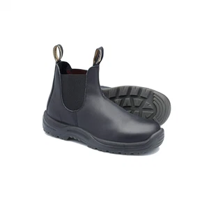 Blundstone Steel Toe Slip-On Elastic Side Boots, Kick Guard, Black, US size 7.5 - Picture 1 of 2