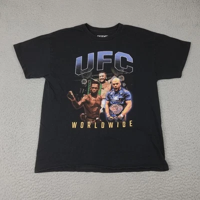 UFC Shirt Mens Large Black MMA Worldwide Champions Graphic T-Shirt Tee Jon Jones - Image 1 of 4