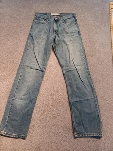 Levi’s 505 Men’s Regular Fit Jeans Blue Denim Straight Leg W32 L34 - Picture 1 of 9