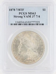 1878 Morgan Silver Dollar PCGS VAM 37 7/4 S$1 Minted No Reserve - Picture 1 of 4