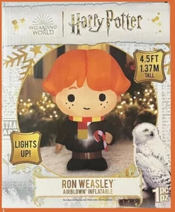 NUEVO Harry Potter Ron Weasley 4.5’ ft Gemmy Iluminado Inflable Soplado por Aire 2023 - Imagen 1 de 5