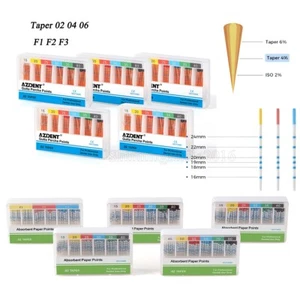 Dental Absorbent Paper Points &Gutta Percha Points With Scale Taper 0.02 0.04 06 - Picture 1 of 95