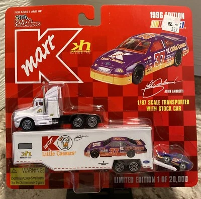 Racing Champions 1996 Race Team Transporter con Stock Car #37 John Andretti • 1:87 Foto 1 de 4