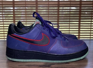 Nike Air Force One Men’s 10.5 Low Court Purple Black University Red 488298-502 - Picture 1 of 10