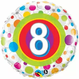 Palloncino in lamina Qualatex 18" punti compleanno 8 - Foto 1 di 1