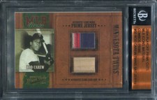 2004 PLAYOFF PRIME CUTS MLB ICONS MATERIALS COMBOS PRIME #50 ROD CAREW #/19 JSY