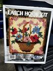 Vintage  1988 National Yarn Crafts Latch Hook Flower Basket NIB Floral Art Fun