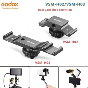 Godox VSM-H03 / VSM-H02 Dual Cold Shoe Extension for Phone LED Light Microphone - Picture 1 of 16