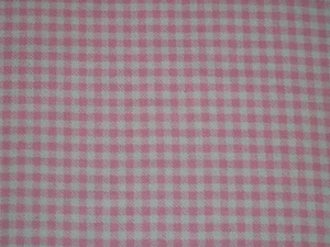 Handcrafted Flannel  crib sheet,Pillowcase Pink & White Checksl/Neutral - Picture 1 of 2