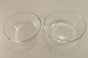2 ciotole per crema pasticcera Pyrex 464 in vetro Ramekins vintage - Foto 1 di 6