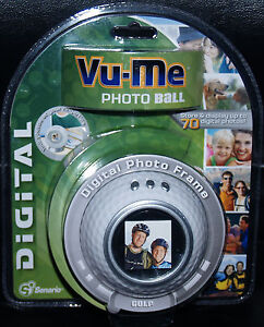 Digital Photo Frame Golf Ball shape by: Vu-Me 1.5" LCD White