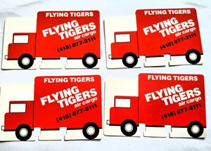 Tarjetas de camión de carga Flying Tigers Cargo 4 pulgadas x 2 1/2 pulgadas en blanco en el reverso - Imagen 1 de 2