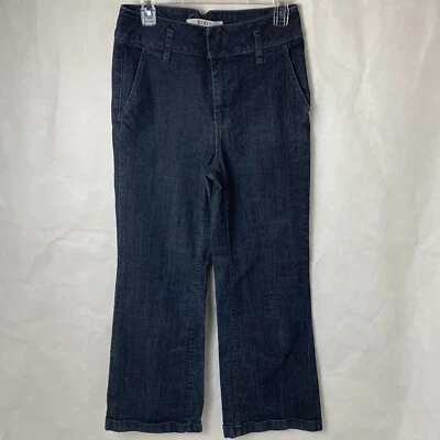 Pantalones de mezclilla MixIt de pierna ancha bootcut para mujer talla 10 elásticos oscuros W28x31 Foto 1 de 4