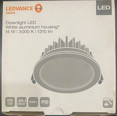 LEDVANCE  Faretto Incasso 14W 3000K 1310Lumen Downlight LED - Immagine 1 di 4