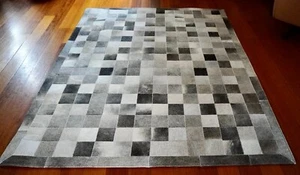 Steel Grey  - A Simply Stunning Designer Cowhide Rug - Picture 1 of 9