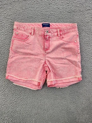 Pantalones Cortos Arizona Jean Co Niñas 14.5 Plus Rosa Midi Deshilachado Dobladillo Denim Elastizados Verano Foto 1 de 4