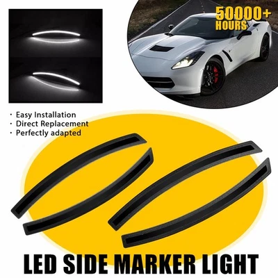 Luzes marcadoras refletores laterais LED LH&RH ajuste 2014-2019 Chevrolet Corvette C7 - Imagem 1 de 4