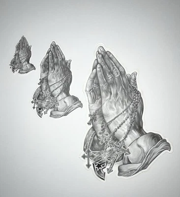 Набор наклеек Famous Stars And Straps 3 Pray Hands Travis Barker Blink 182 четки - Изображение 1 из 4