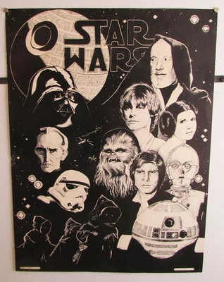 PÓSTER FAN ART ORIGINAL STAR WARS 1977 Nº 1 de ROBIN WOOD VINTAGE Foto 1 de 3
