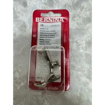 NEW Bernina 14 Zipper Foot Sewing Machine Presser Foot #0063887100 – Swiss - Image 1 of 2