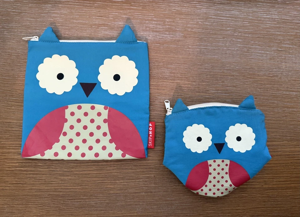 Skip Hop - Paquete de 2 bolsas de bocadillos y sándwiches para búhos pequeños Foto 1 de 3