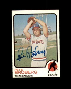 Pete Broberg Signed 1973 Topps Texas Rangers Autograph - Picture 1 of 2