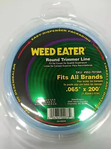 Paquete blíster de línea recortadora redonda WeedEater fabricante de equipos originales 0,065" x 200' pies velocidad gratuita S&H - Imagen 1 de 1