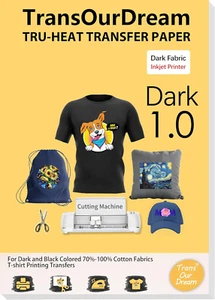 Tru-Iron on Transfer Paper for Dark T Shirts 20 Sheets A4 Heat Transfer Paper fo - Picture 1 of 12