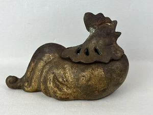 Vintage Decorative Cast Iron Chicken Trinket Box Farmhouse Rustic - Picture 1 of 12