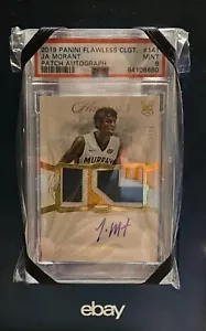 2019 Panini Flawless College Rookie Ja Morant Patch Autograph PSA #141 Mint 9 - Picture 1 of 3