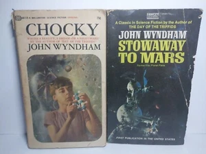 CHOCKY John Wyndham BALLANTINE Science Fiction 1ST PRINT & Stowaway To Mars - Picture 1 of 4